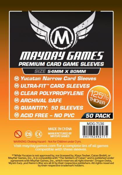 MAYDAY PREMIUM 50 PACK 54 X 80MM CARD SLEEVES