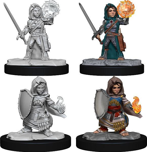 PATHFINDER BATTLES DEEP CUTS UNPAINTED MINI: HALFLING CLERIC (FEMALE)