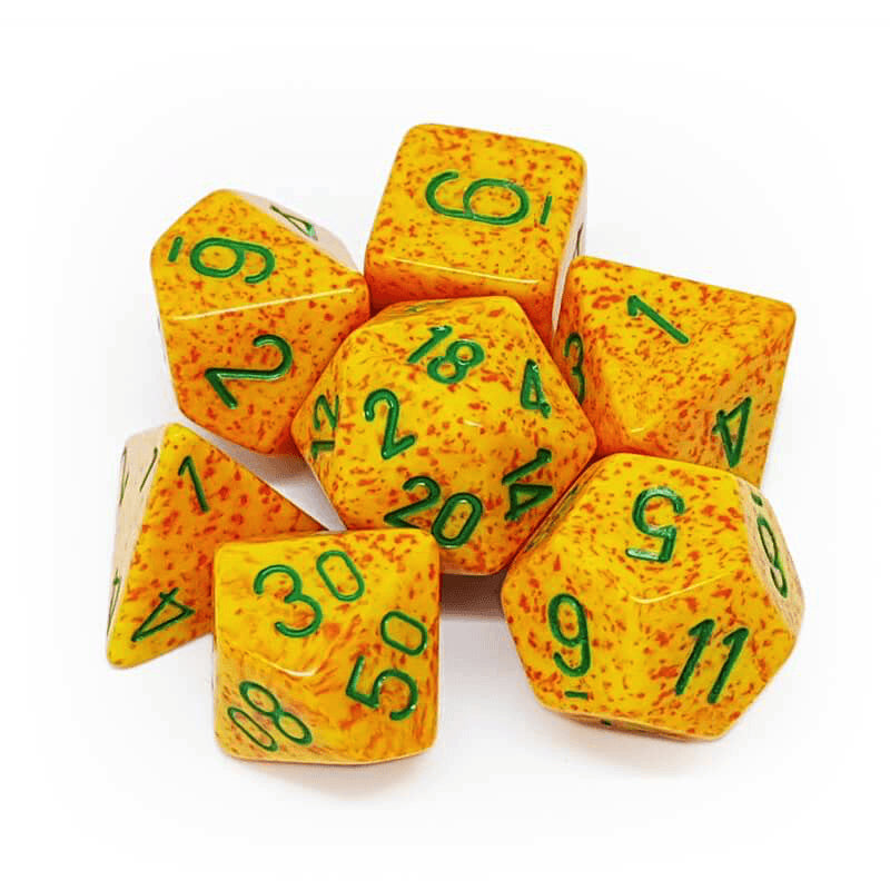 CHESSEX 7 DIE POLYHEDRAL DICE SET: SPECKLED LOTUS