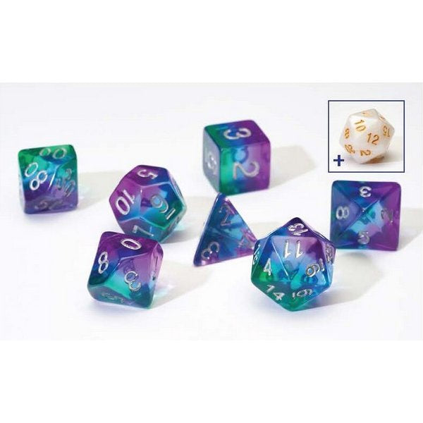SIRIUS DICE SET - AURORA BLUE TRANSLUCENT LAYERED