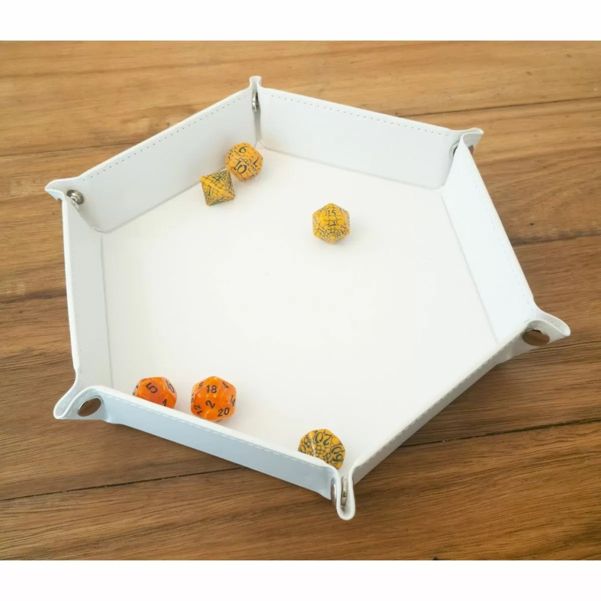 HEX 8 INCH DICE TRAY - WHITE