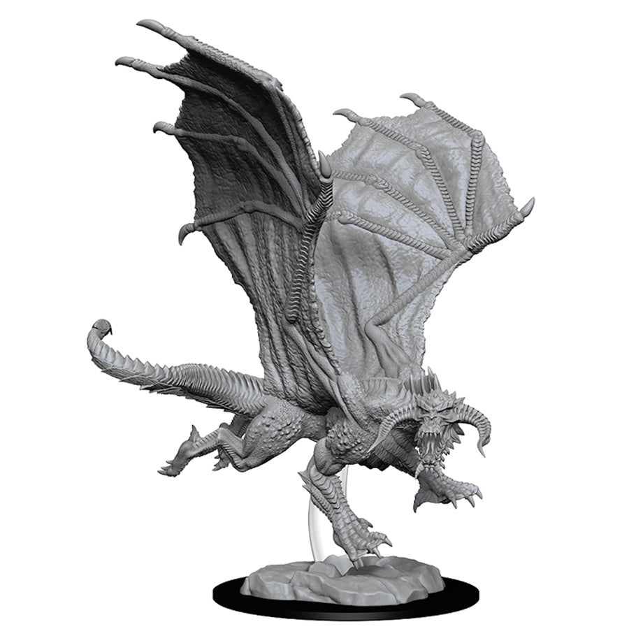 DUNGEONS & DRAGONS NOLZUR'S MARVELOUS UNPAINTED MINI: YOUNG BLACK DRAGON