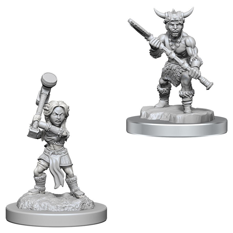DUNGEONS & DRAGONS NOLZUR'S MARVELOUS UNPAINTED MINI: HALFLING BARBARIANS