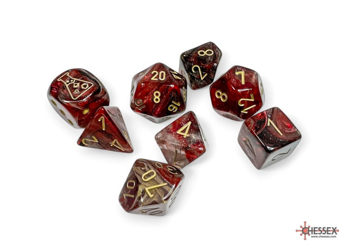 CHESSEX 7 DIE POLYHEDRAL DICE SET: BOREALIS COSMOS/GOLD