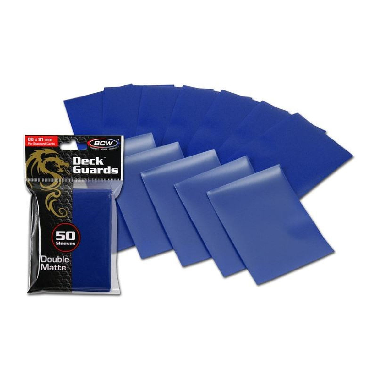 BCW DECK GUARDS (50) : BLUE STANDARD SLEEVES”