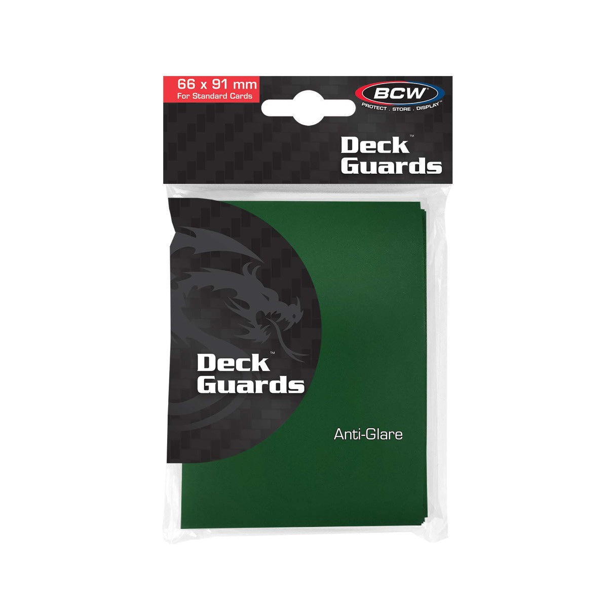 BCW DECK GUARDS (50) : GREEN STANDARD SLEEVES