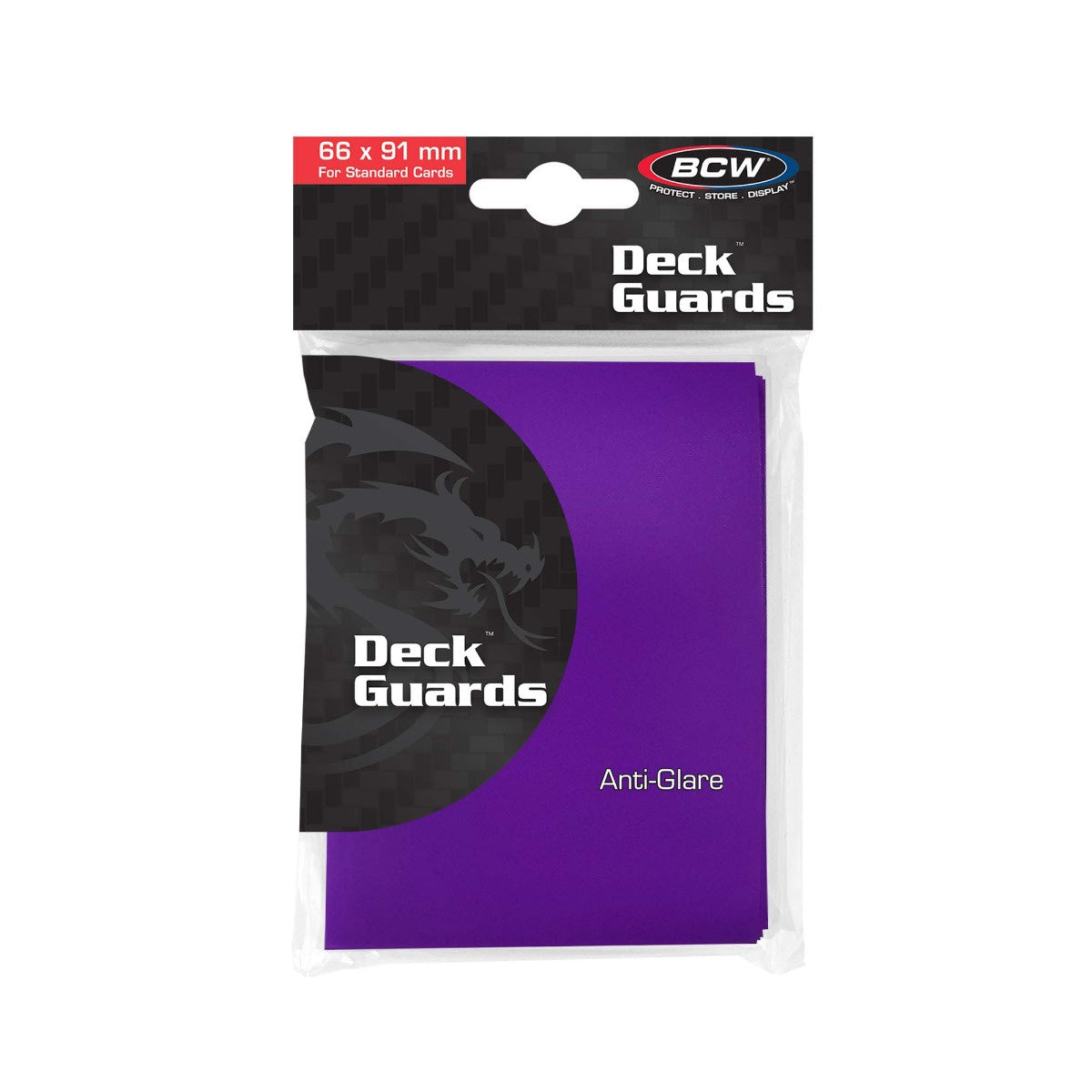 BCW DECK GUARDS (50) : PURPLE STANDARD SLEEVES