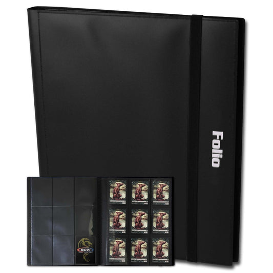 BCW PRO-FOLIO 9 POCKET BINDER - BLACK