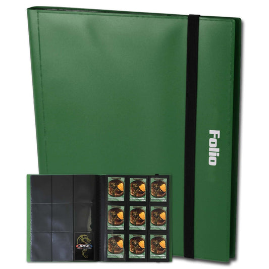 BCW PRO-FOLIO 9 POCKET BINDER - GREEN