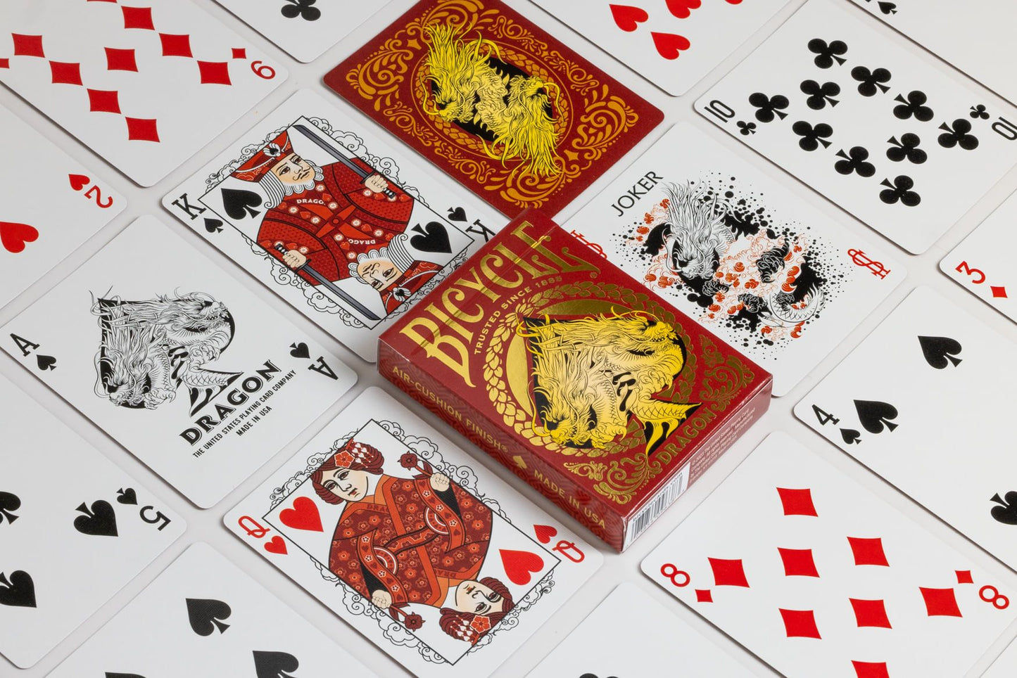 BICYCLE RED DRAGON PLAYING CARDS