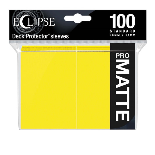 ULTRA PRO ECLIPSE 100 STANDARD MATTE SLEEVES - LEMON YELLOW