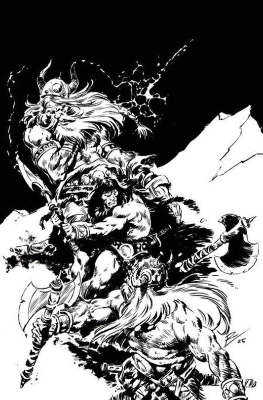 Conan The Barbarian #25 Cover I Roberto De La Torre Black & White Variant (Mature)