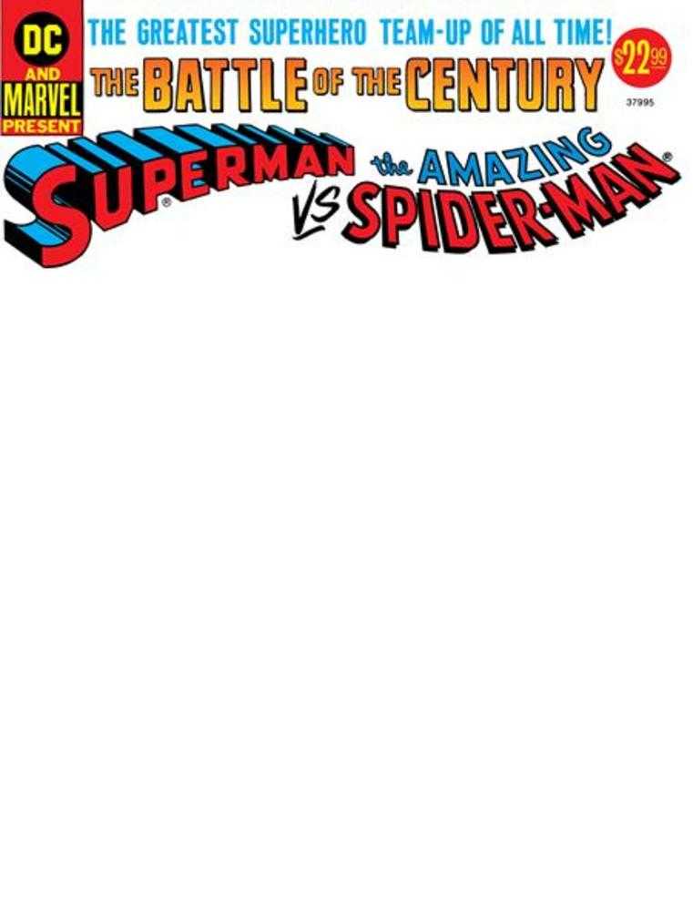 50th Anniversary Treasury Edition Superman vs The Amazing Spider-Man #1 Facsimile Edition Cover D Blank Variant