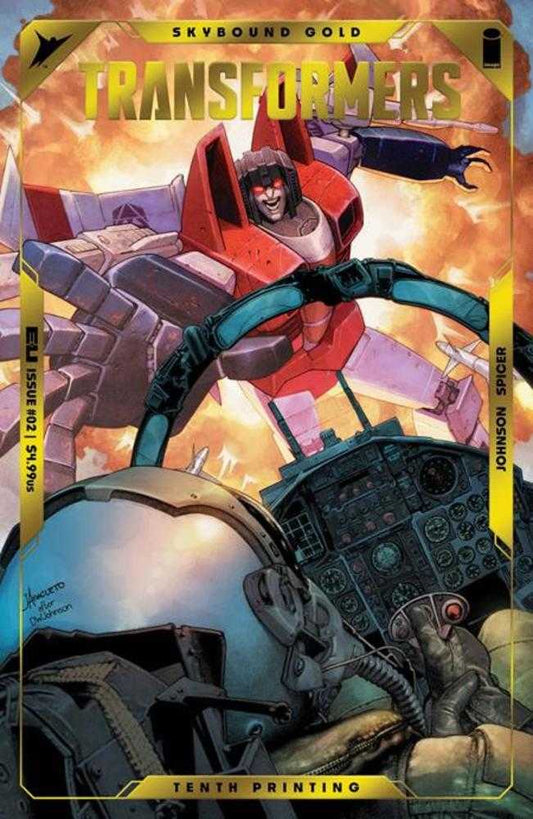 Transformers #2 10th Printing Cover B Jay Anacelto & Romulo Fajardo Jr Emboss & Gold Foil Variant