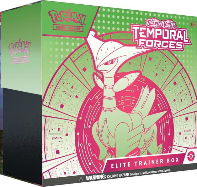 POKEMON SCARLET & VIOLET TEMPORAL FORCES ELITE TRAINER BOX - IRON LEAVES