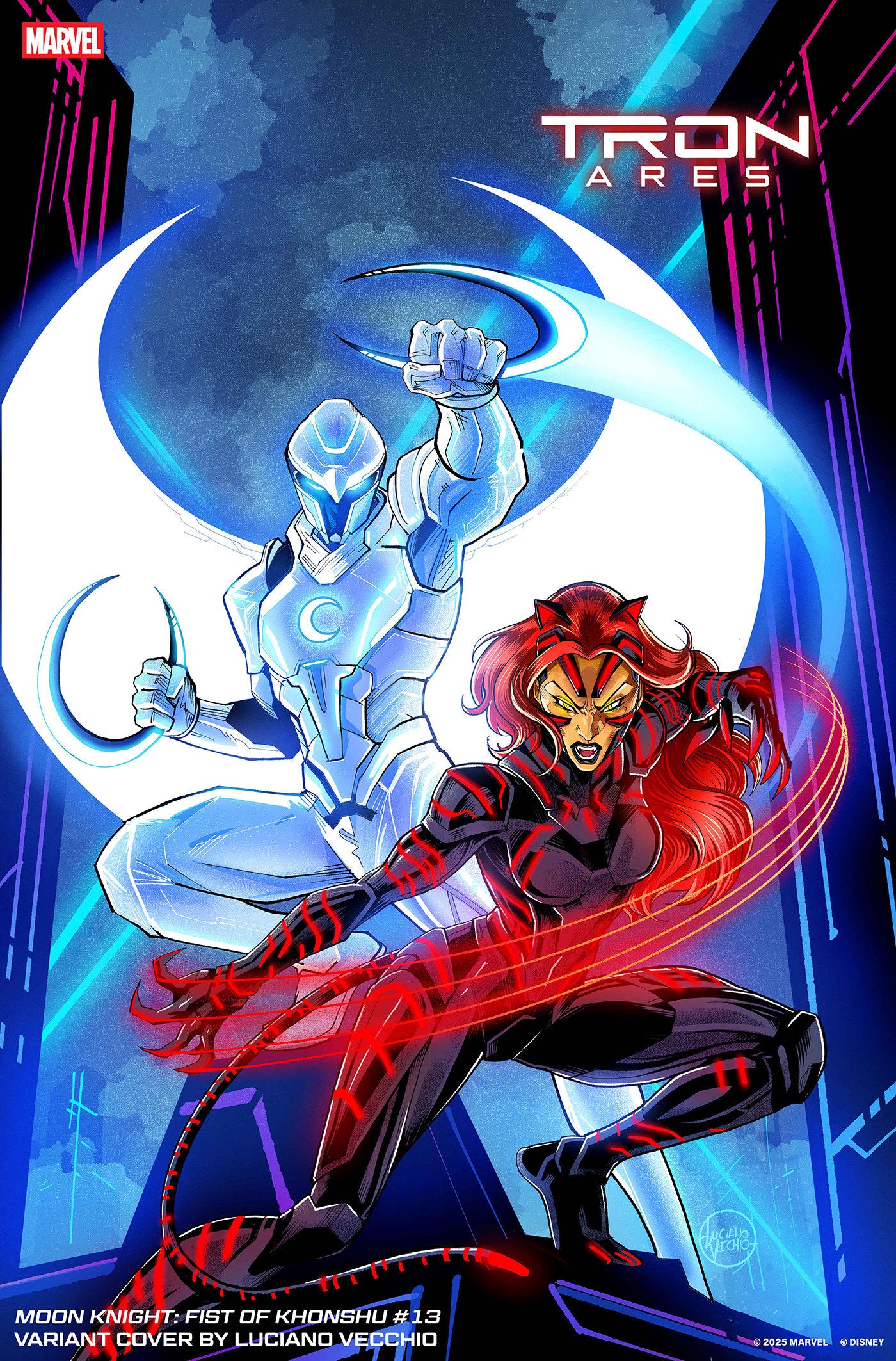 Moon Knight: Fist Of Khonshu #13 Luciano Vecchio Tron: Ares Variant