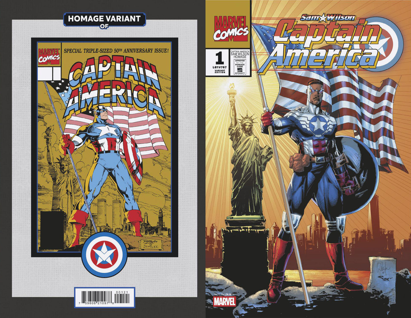 Sam Wilson, Captain America #1 Whilce Portacio Captain America Sam Wilson Homage Variant