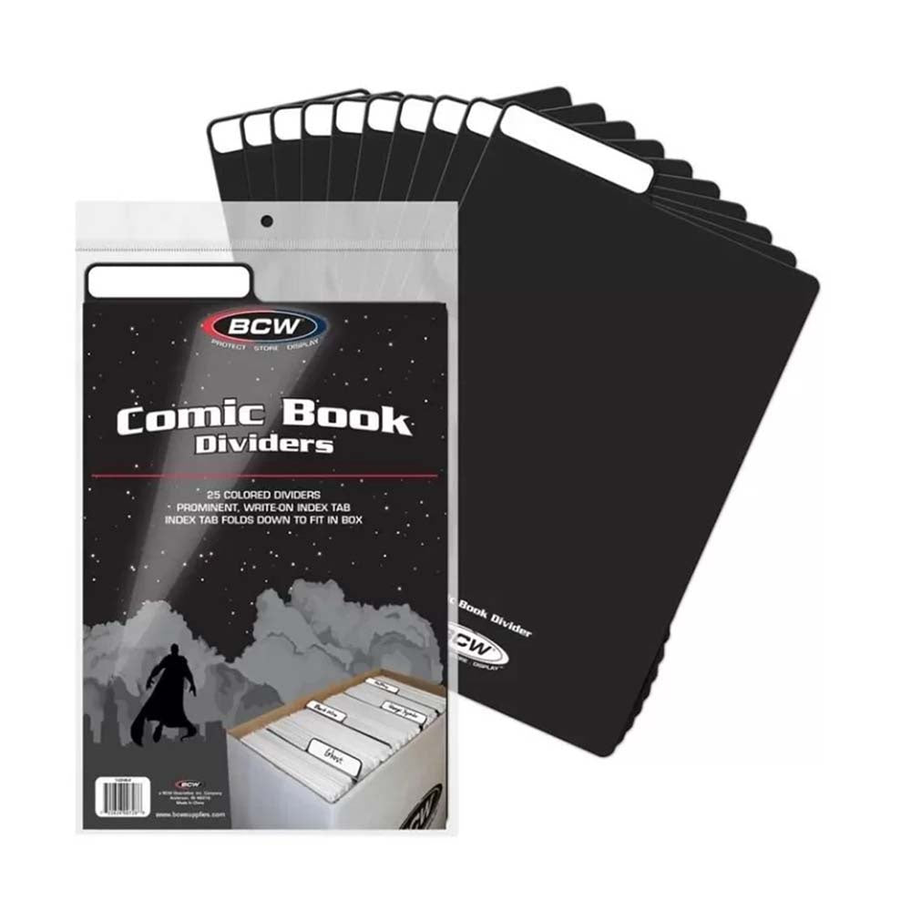 BCW COMIC BOOK DIVIDERS - BLACK (25 COUNT)