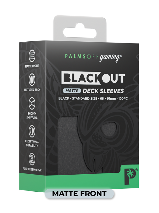 PALMS OFF BLACKOUT MATTE DECK SLEEVES - BLACK