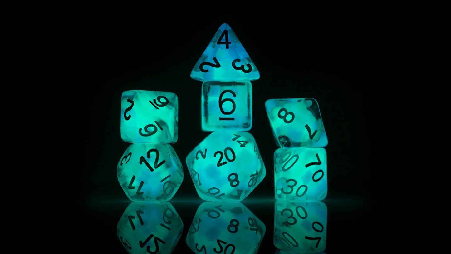 SIRIUS DICE SET - COTTON CANDY GLOWWORM