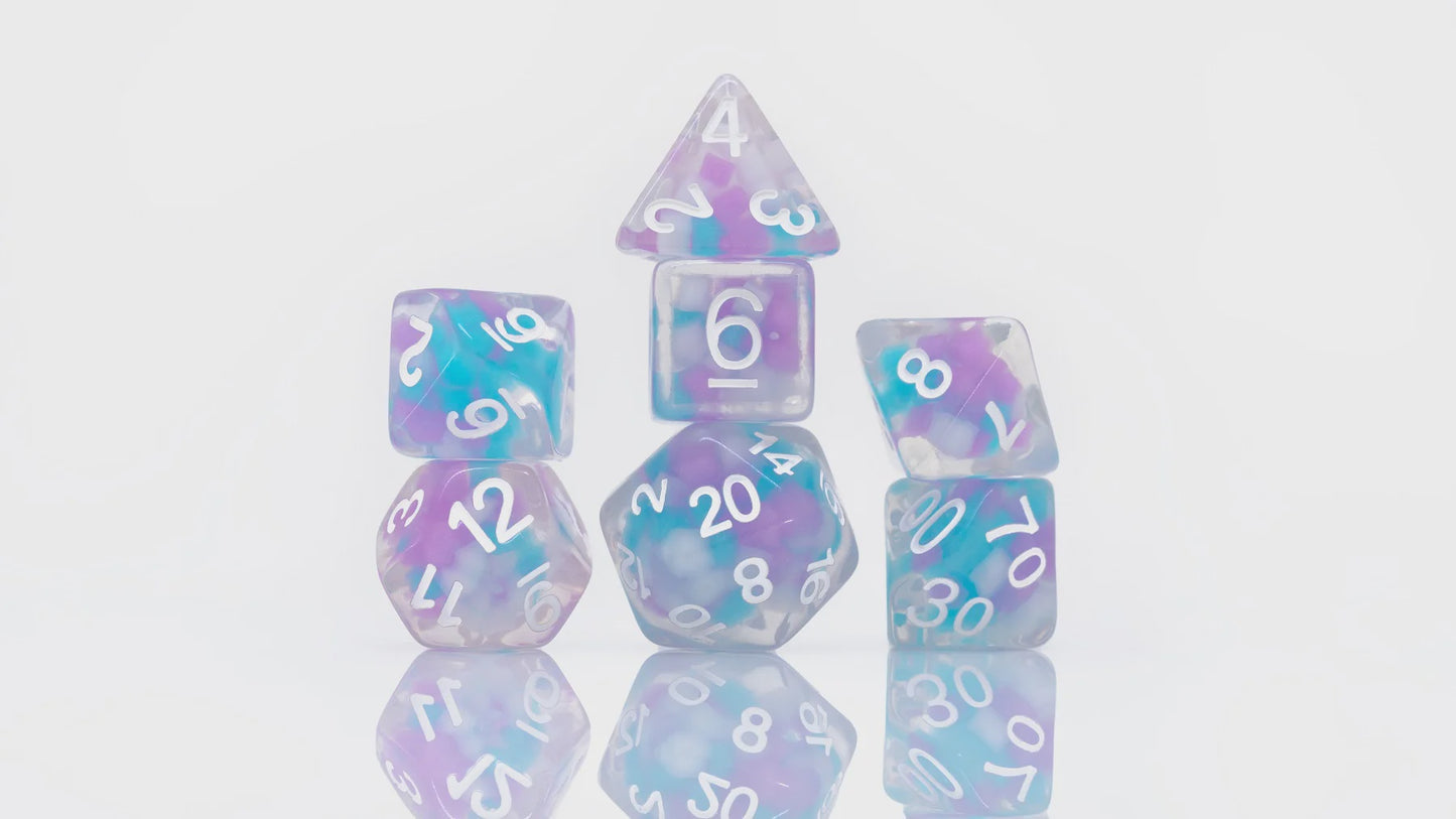 SIRIUS DICE SET - COTTON CANDY GLOWWORM