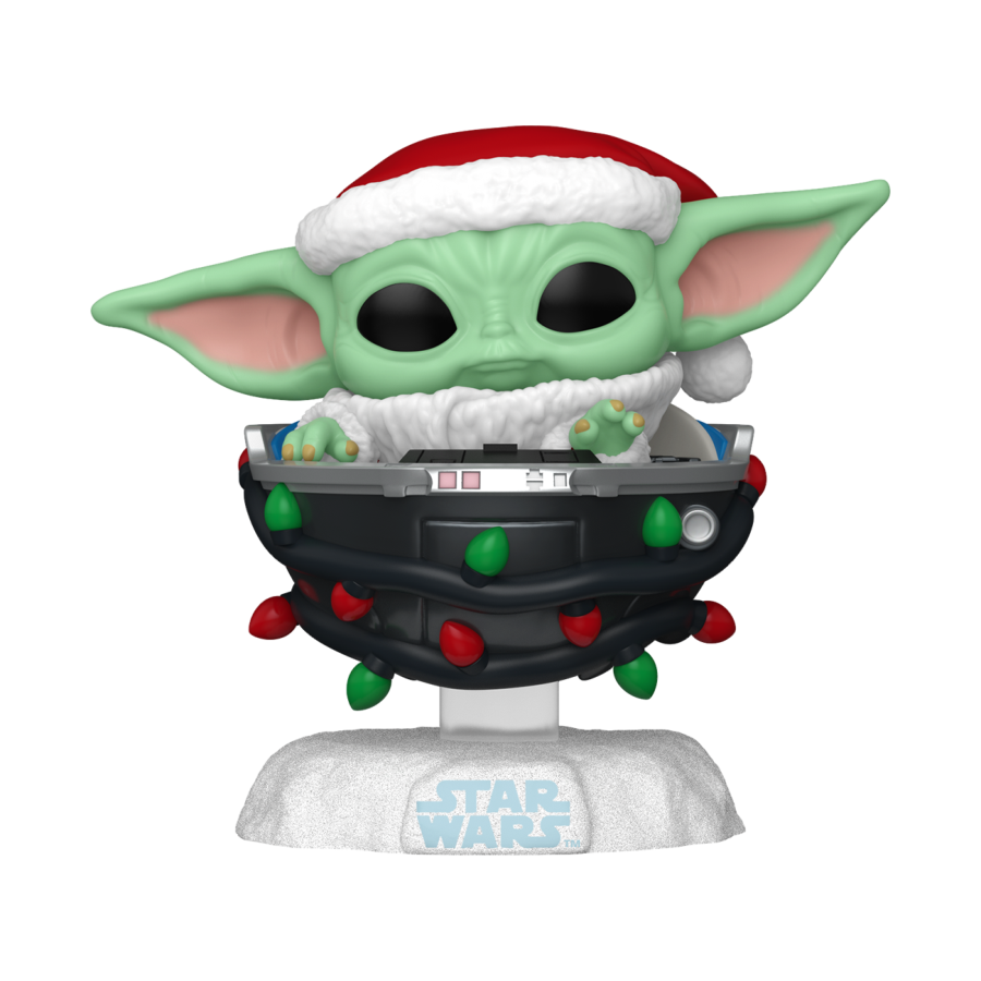 POP! STAR WARS MANDALORIAN: GROGU PRAM HOLIDAY