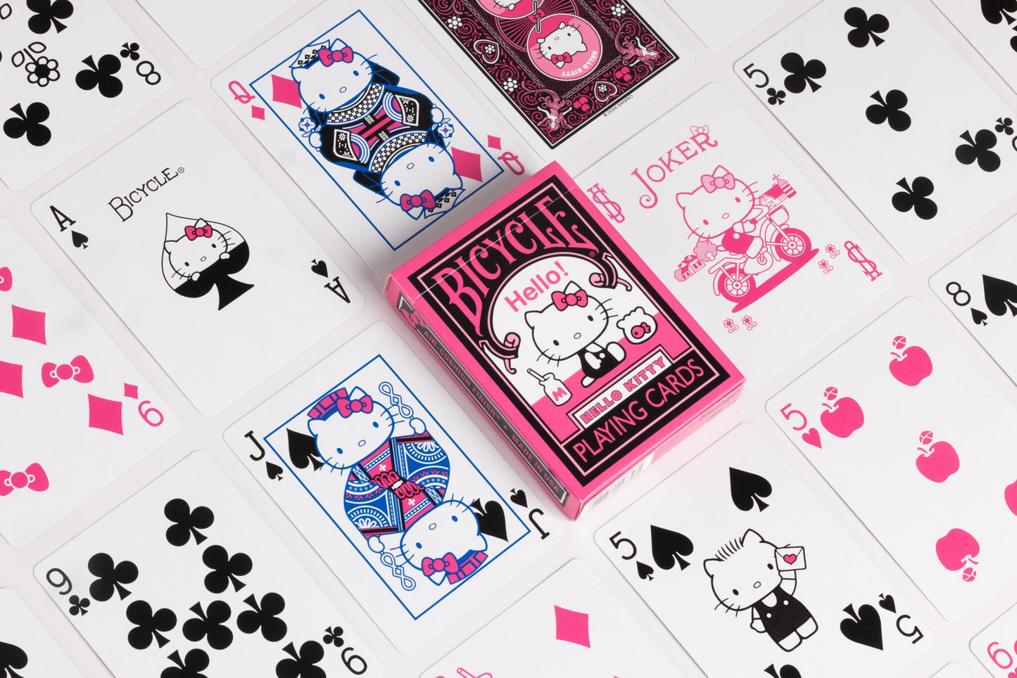 BICYCLE HELLO KITTY BLACK & PINK PLAYING CARDS