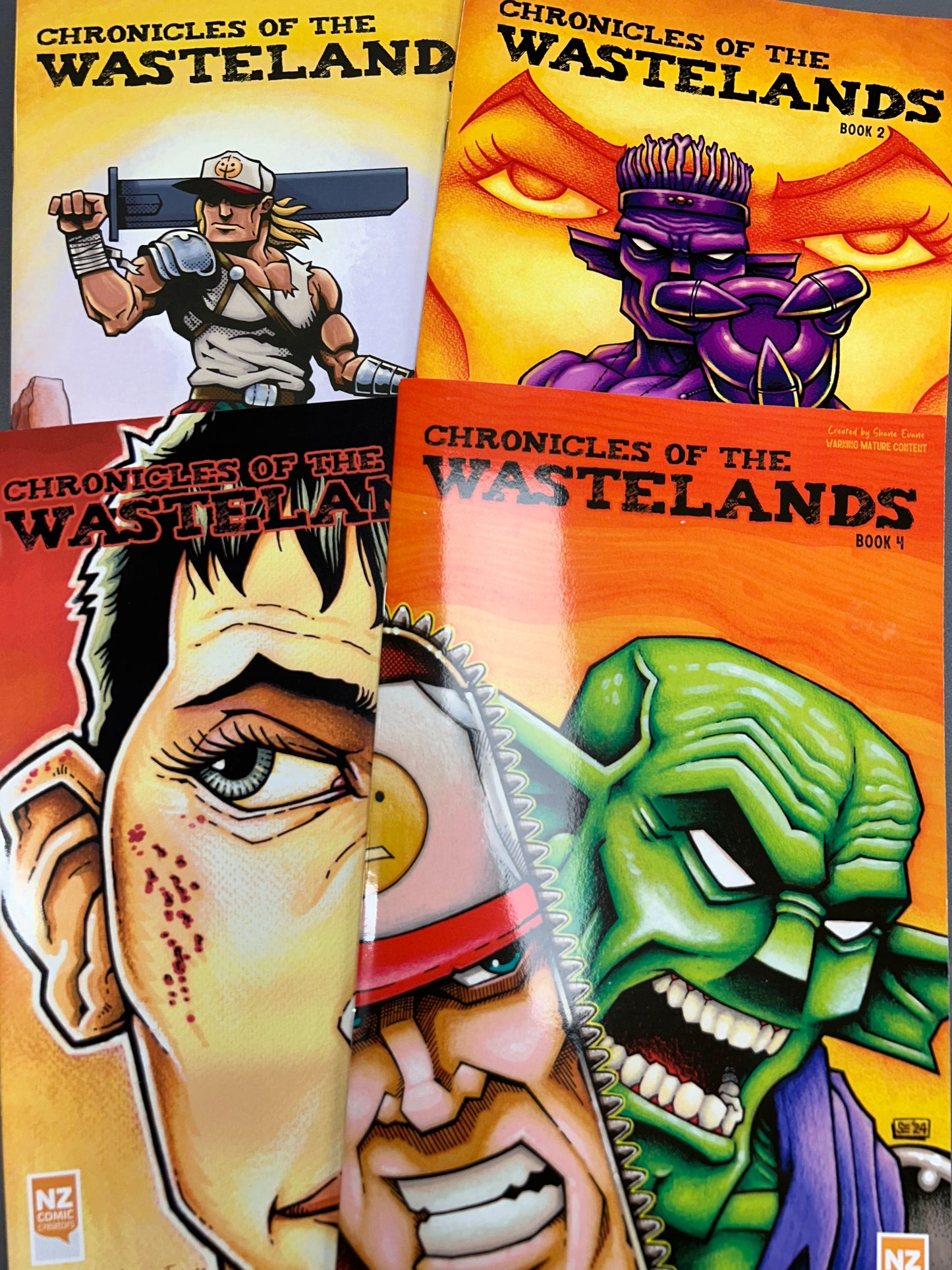 CHRONICLES OF THE WASTELANDS BOOK 1 to 4 COMIC PACK