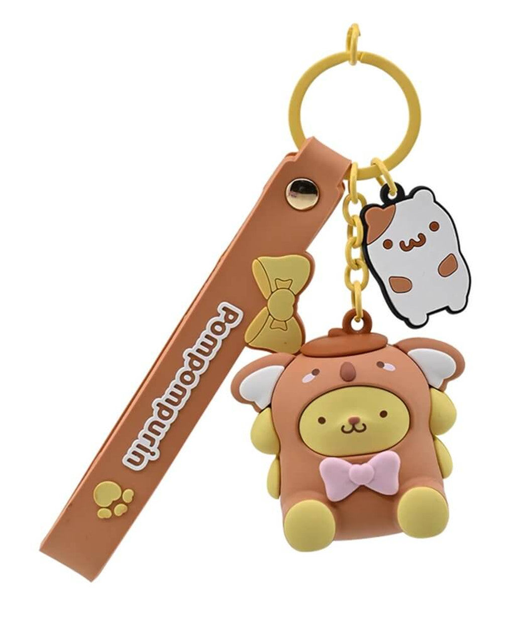 HELLO KITTY KEYCHAIN W/ HAND STRAP ANIMALS - POMPOMPURIN