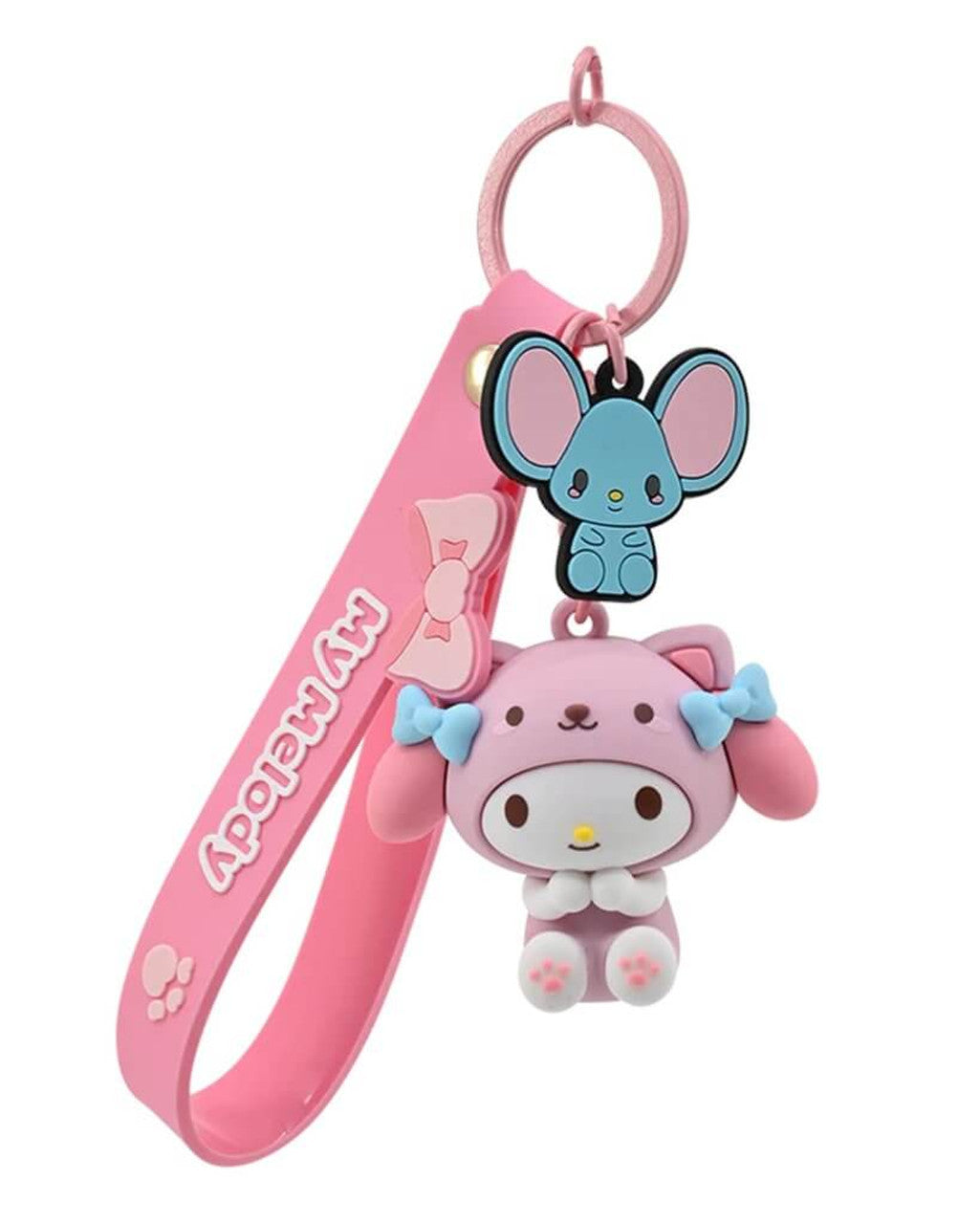 HELLO KITTY KEYCHAIN W/ HAND STRAP ANIMALS - MY MELODY