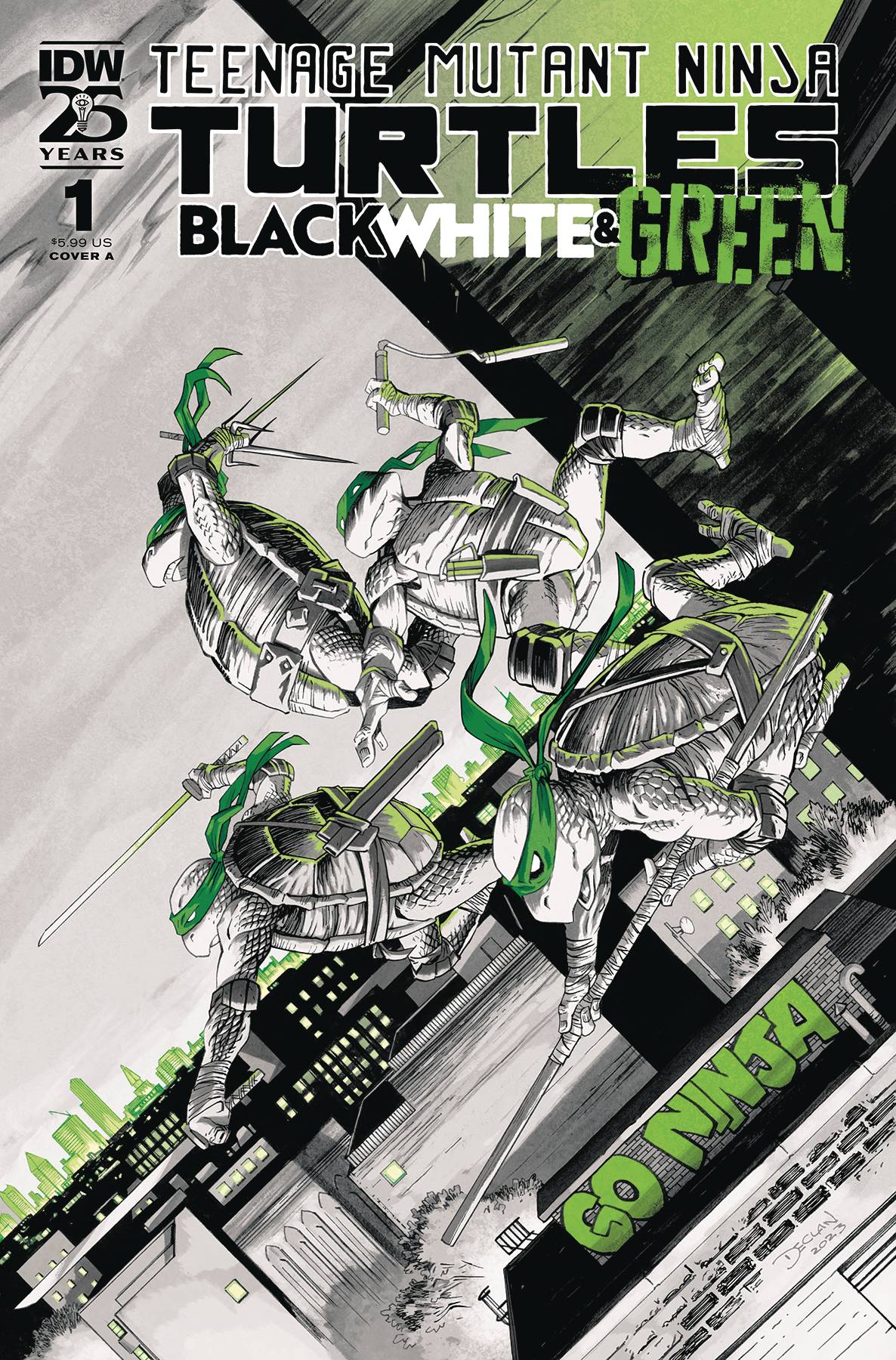 Teenage Mutant Ninja Turtles: Black, White, And Green #1 Cover A (Shalvey)