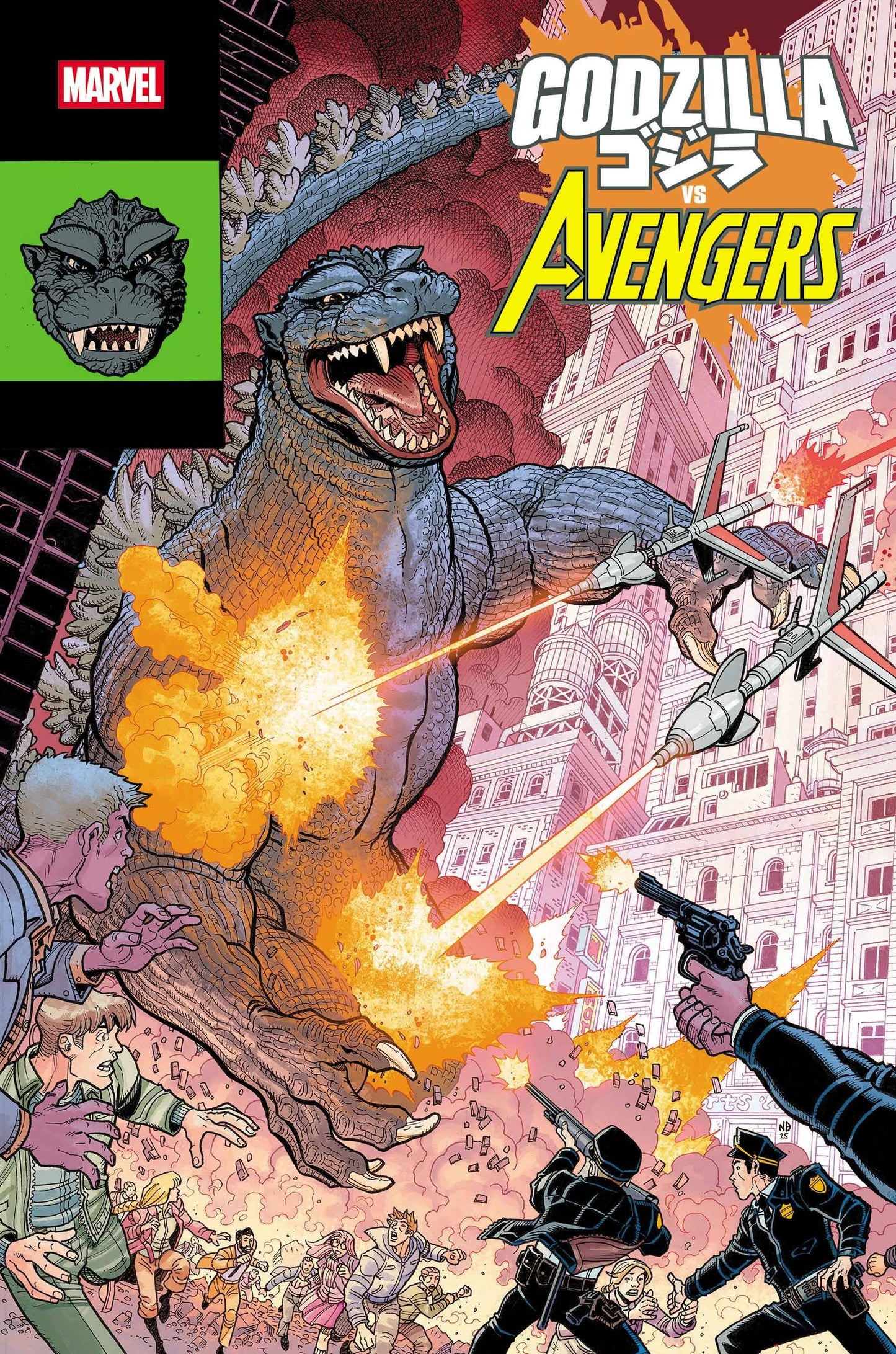 Godzilla vs. Avengers #1 Nick Bradshaw Monster Homage Variant