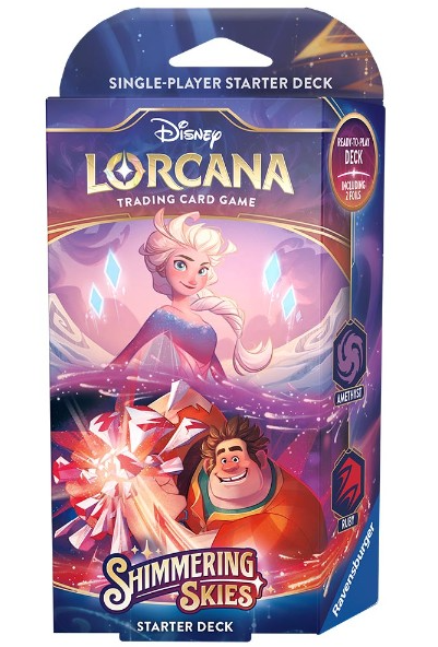 LORCANA S5 SHIMMERING SKIES STARTER DECK - AMETHYST & RUBY