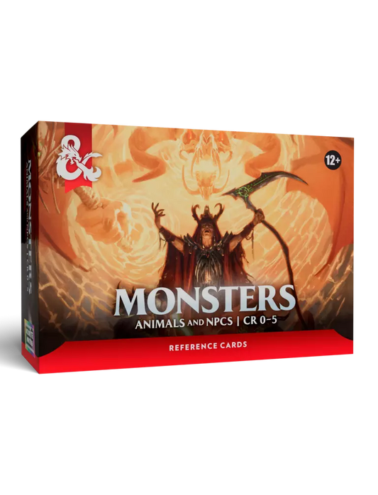 DUNGEONS & DRAGONS REFERENCE CARDS - MONSTERS ANIMALS & NPCS