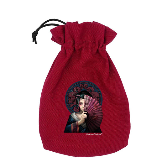 Q WORKSHOP ANNE STOKES GEISHA SKULL DICE BAG