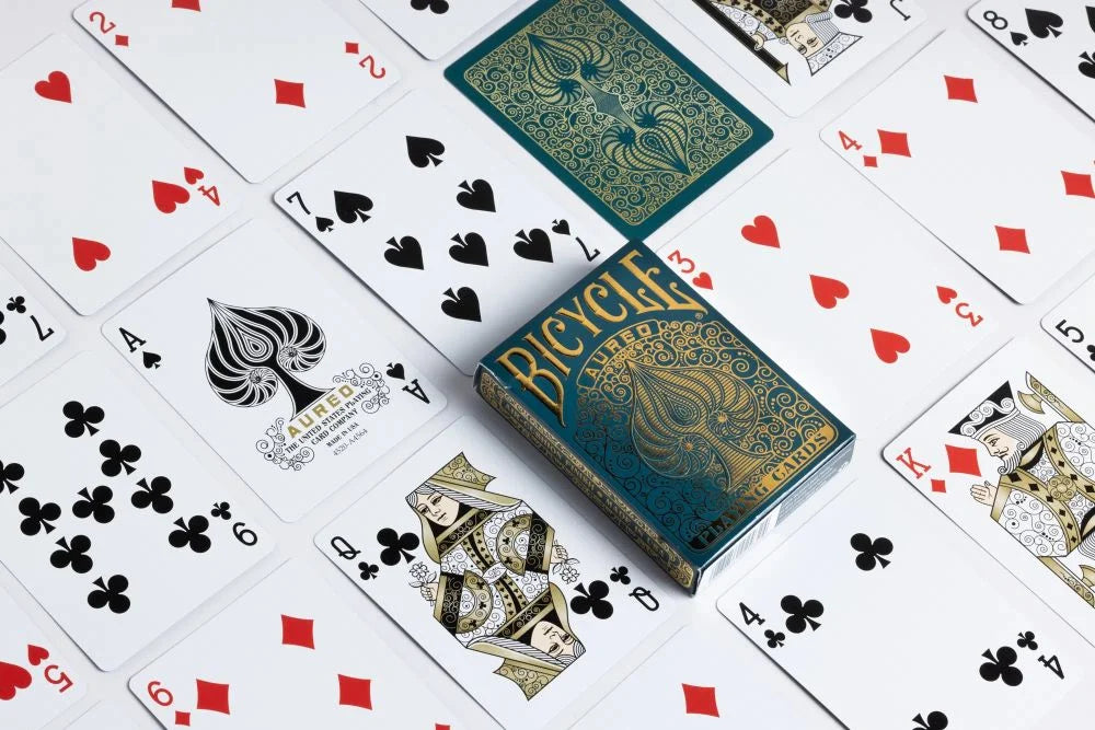 BICYCLE AUREO GREEN PLAYING CARDS
