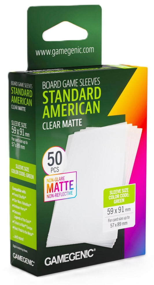 GAMEGENIC STANDARD AMERICAN MATTE BOARD GAME SLEEVES