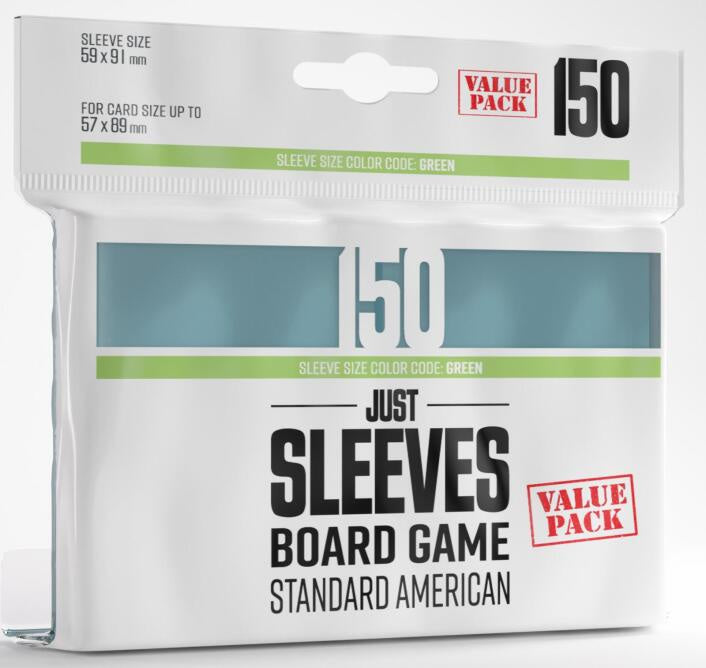 JUST SLEEVES STANDARD AMERICAN BOARD GAME SLEEVES VALUE PACK