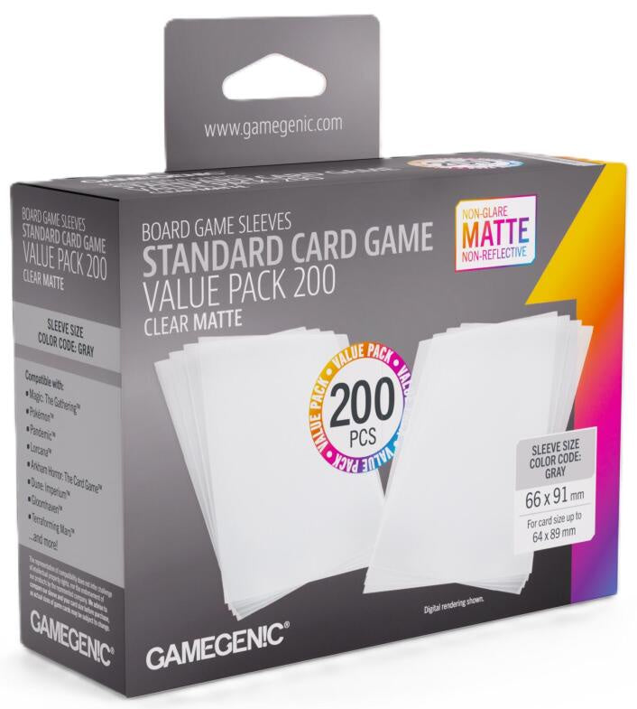 GAMEGENIC STANDARD CARD GAME 200 MATTE SLEEVES VALUE PACK