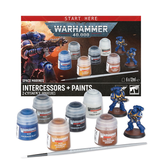 Preorder 25/07 - 40K SPACE MARINES INTERCESSORS + PAINT SET