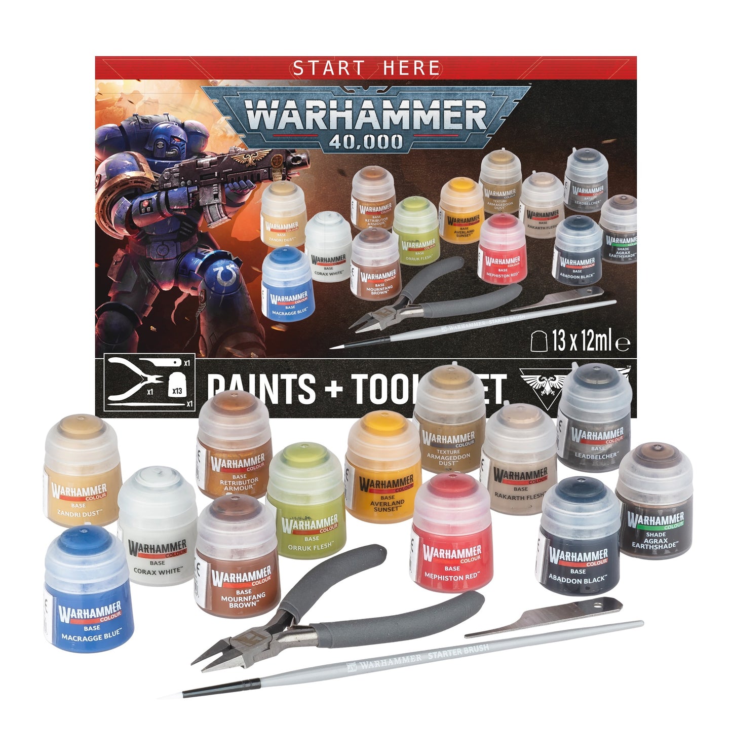 Preorder 25/07 - WARHAMMER 40000 PAINTS AND TOOLS SET