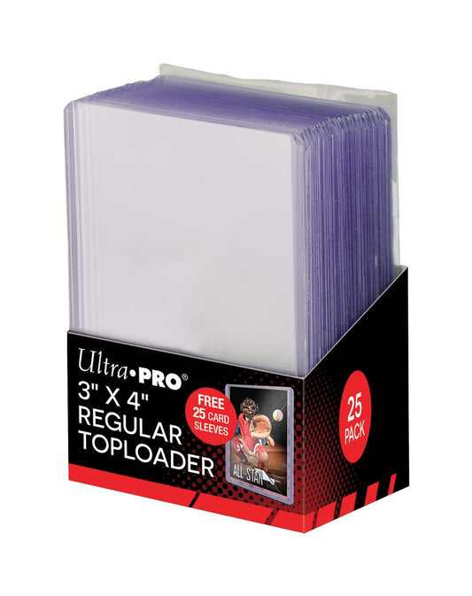 ULTRA PRO 3 X 4 INCH REGULAR TOPLOADER with card sleeves