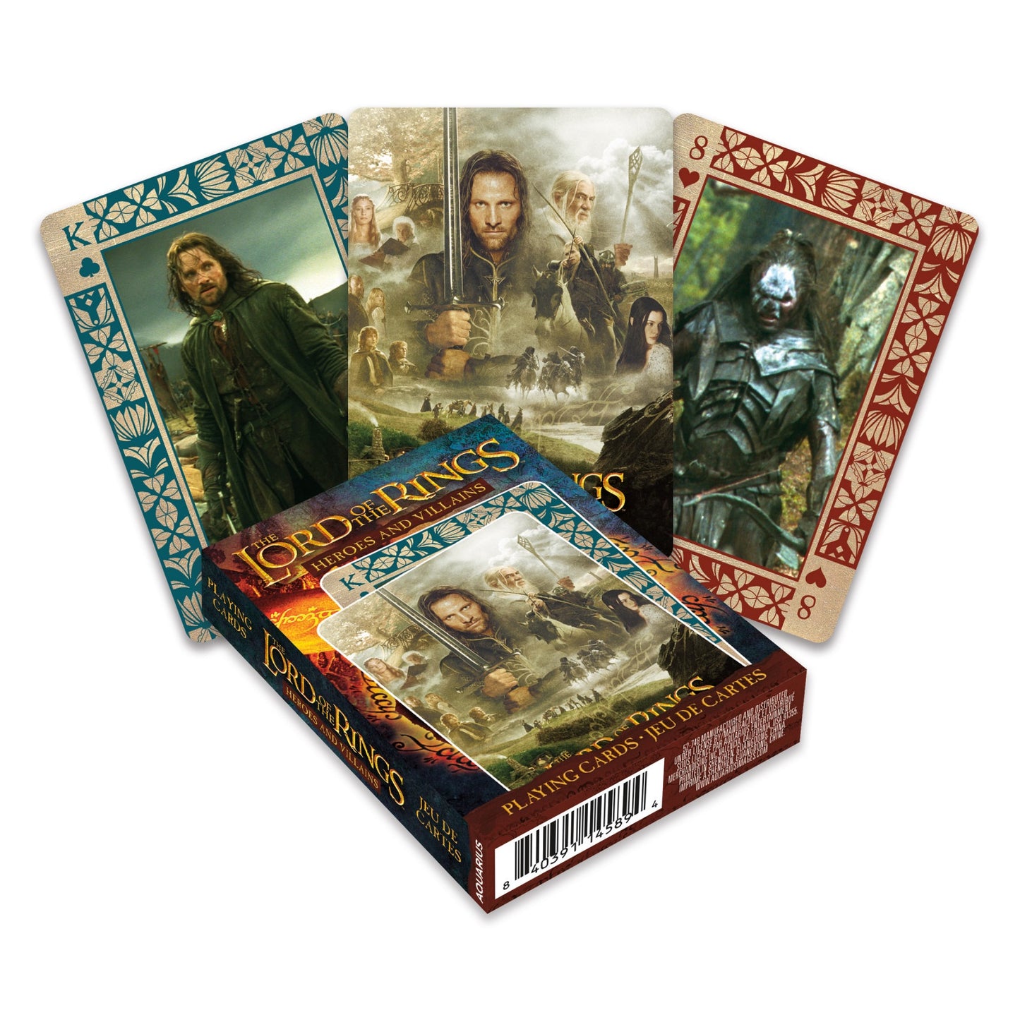 LORD OF THE RINGS HEROES & VILLAINS PLAYING CARDS