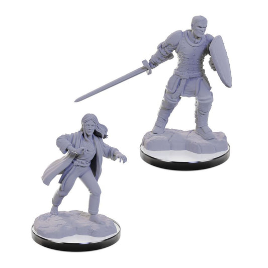 DUNGEONS & DRAGONS NOLZUR'S MARVELOUS UNPAINTED MINI: REBORN PALADIN & REBORN WARLOCK