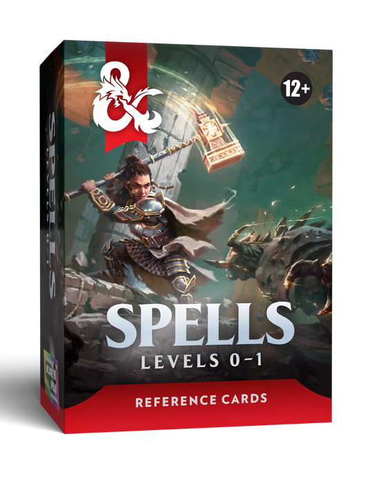 DUNGEONS & DRAGONS REFERENCE CARDS - SPELLS LEVELS 0 - 1