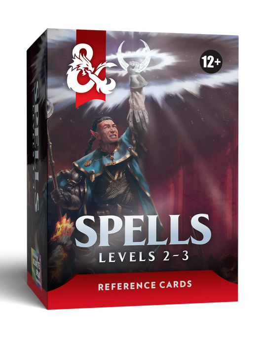 DUNGEONS & DRAGONS REFERENCE CARDS - SPELLS LEVELS 2 - 3