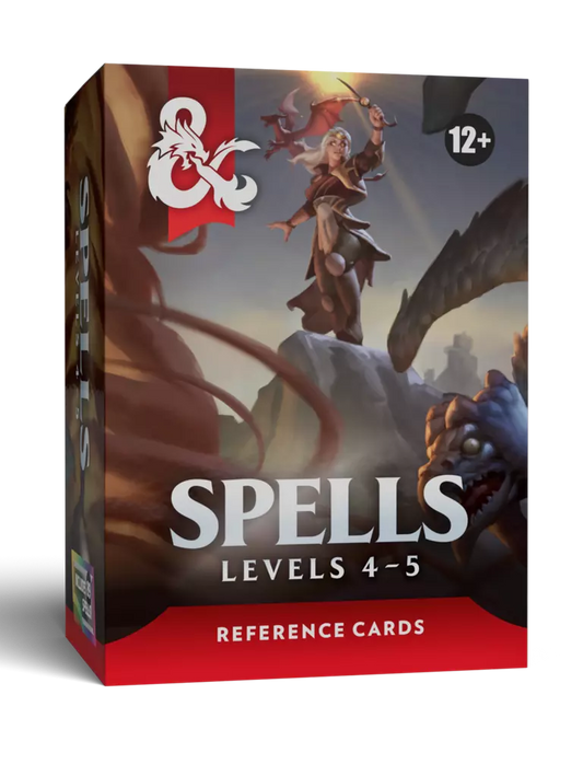 DUNGEONS & DRAGONS REFERENCE CARDS - SPELLS LEVELS 4 - 5