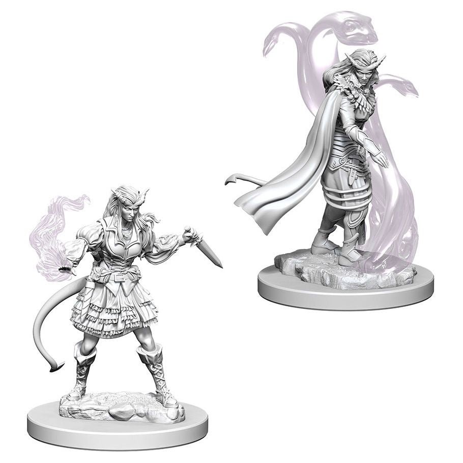 DUNGEONS & DRAGONS NOLZUR'S MARVELOUS UNPAINTED MINI: TIEFLING SORCERER (FEMALE #3)