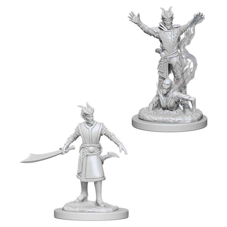 DUNGEONS & DRAGONS NOLZUR'S MARVELOUS UNPAINTED MINI: TIEFLING WARLOCK (MALE)