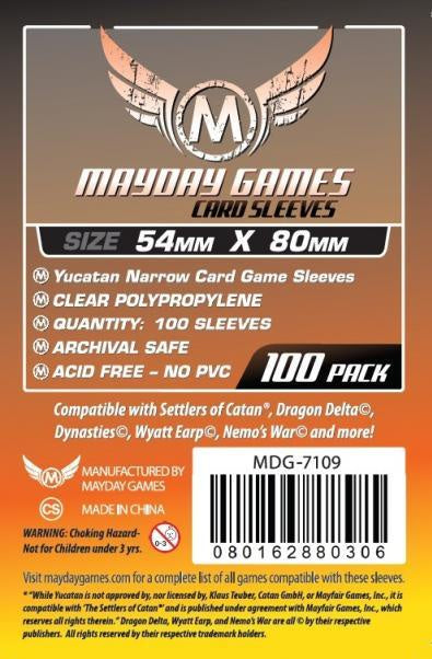 MAYDAY 100 PACK 54 X 80 MM CARD SLEEVES